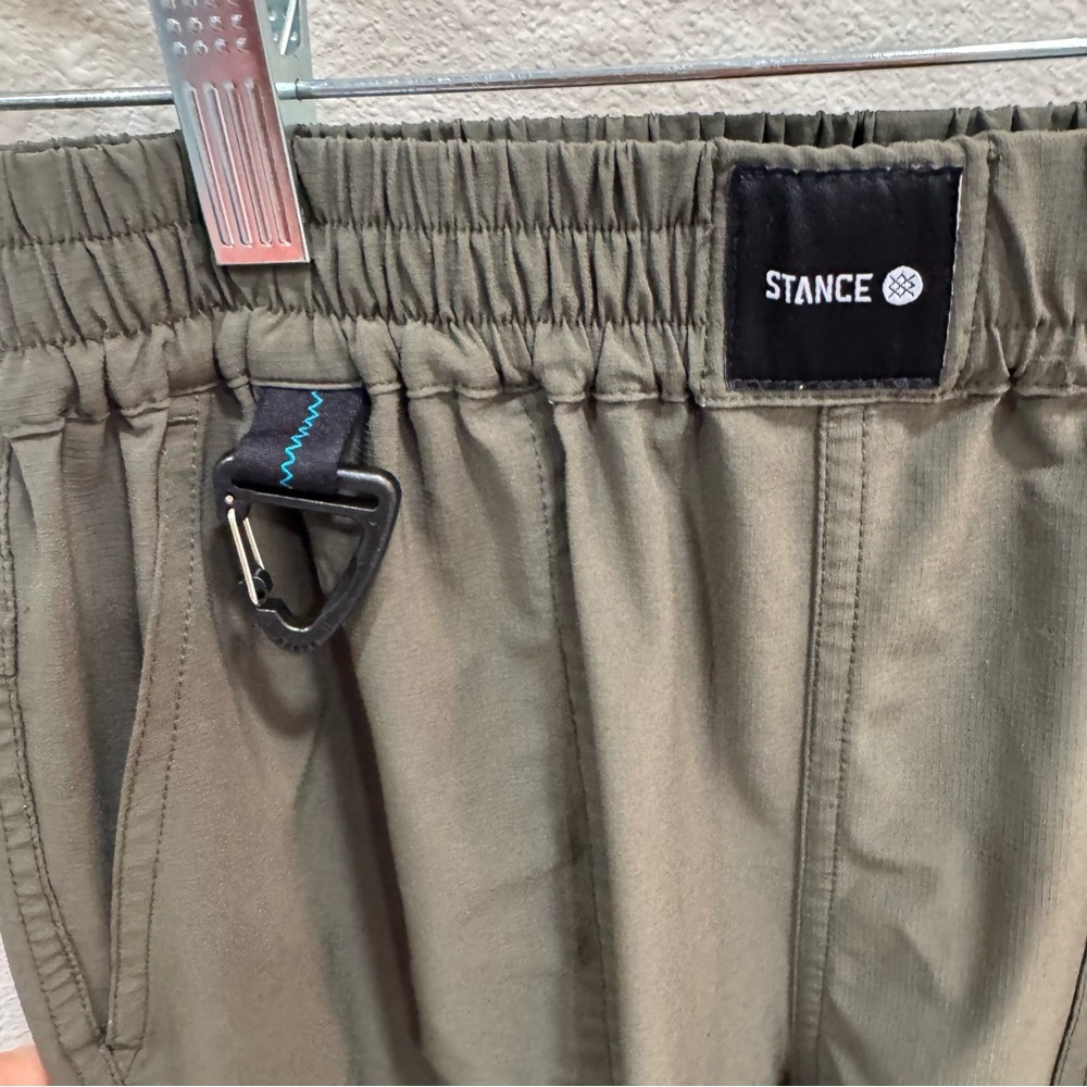 Stance Women’s Cargo Utility Pants Army Green Size S Gorpcore Minimalist Baggy - Picture 4 of 12